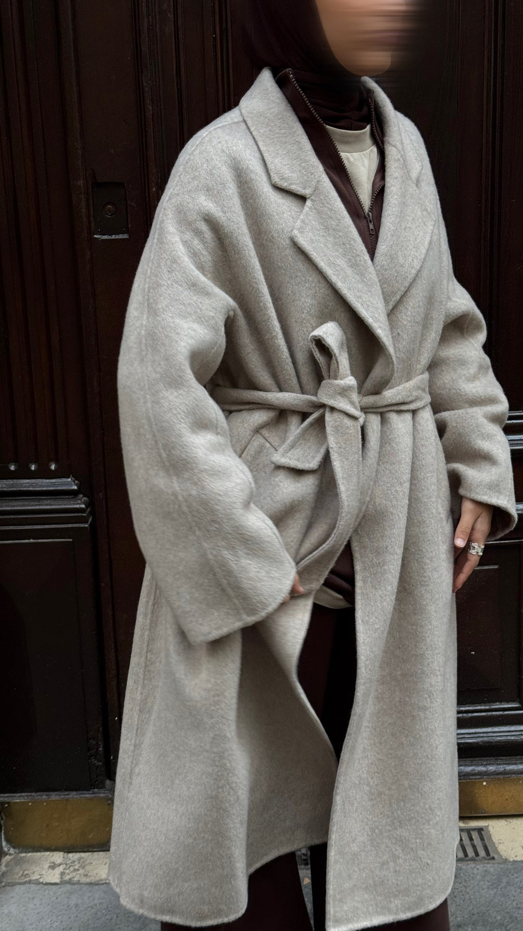 Manteau Long Ceinture