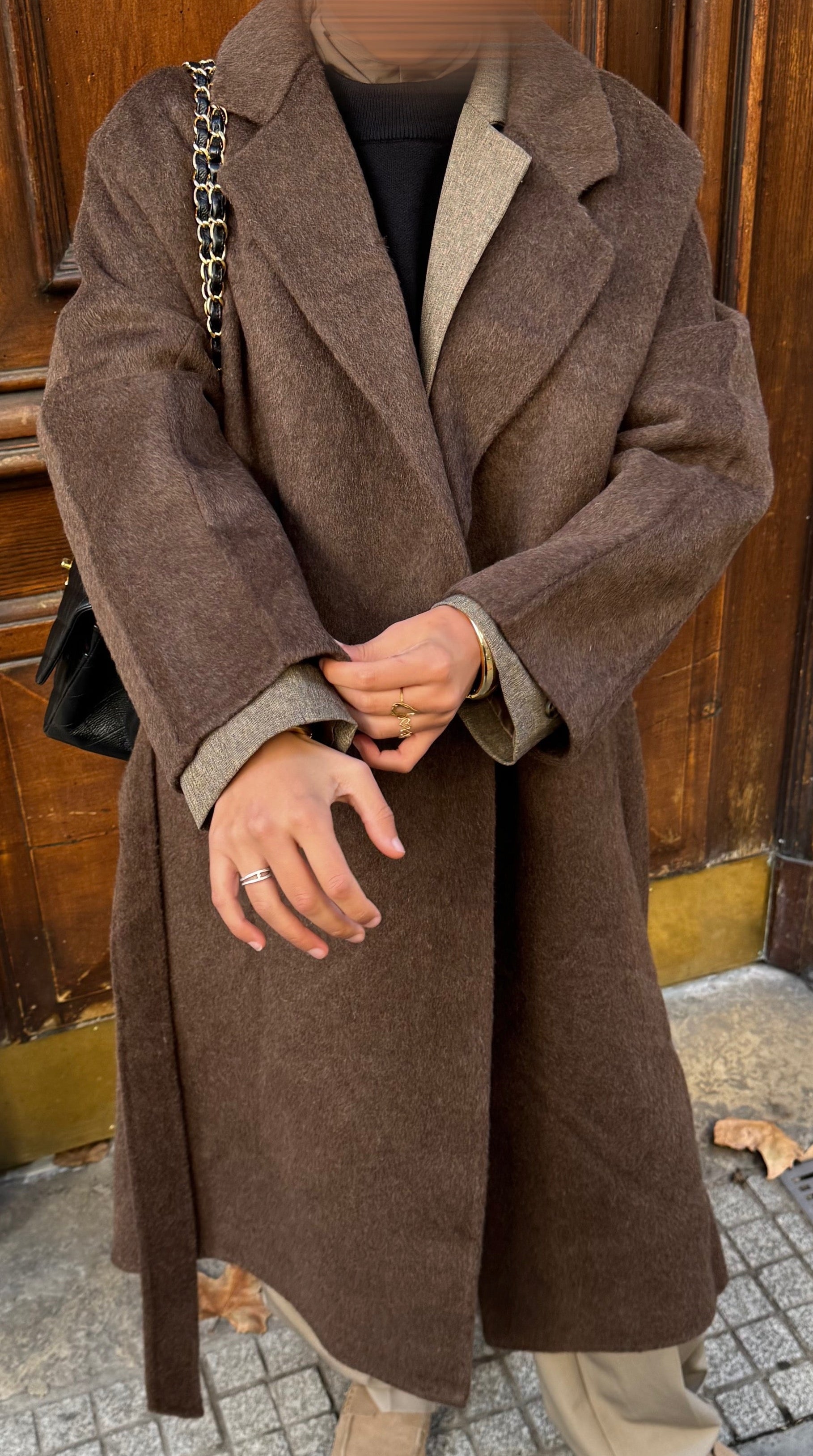 Manteau Long Ceinture